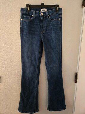 Paige Laurel Canyon High Rise Bootcut Jeans Womens 28 Blue Denim 31 Inseam